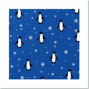 Penguins & Snowflakes Posters and Art